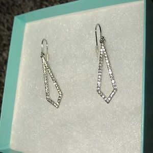 Sliver diamond earrings